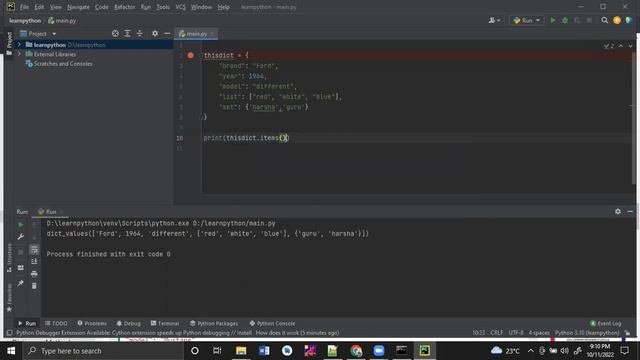 ( class 14 ) Python Dictionary смотреть онлайн