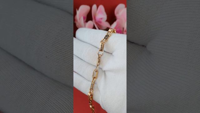 Цепь в стиле Cartier из красного золота 585 пробы с эмалью смотреть онлайн
