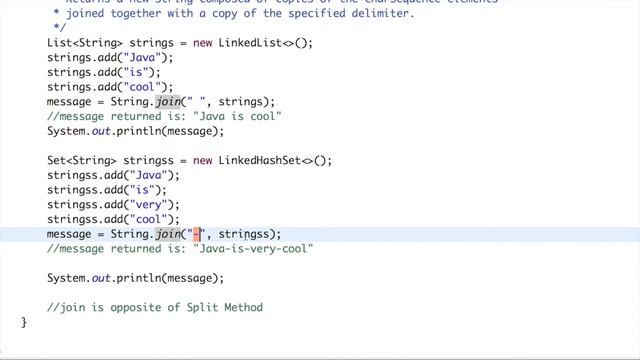 new method added to the String class in Java 8 смотреть онлайн