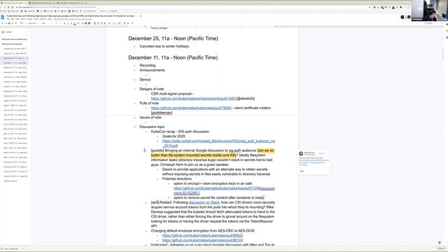 Kubernetes SIG Auth 2019-12-11 смотреть онлайн