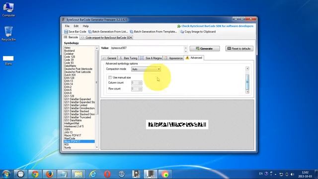 Bytescout BarCode Generator demo how to make Micro PDF417 barcodes смотреть онлайн