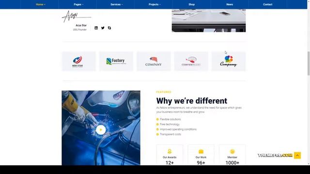 Industris - Factory and Business WordPress Theme factory energy Easy Create Website смотреть онлайн
