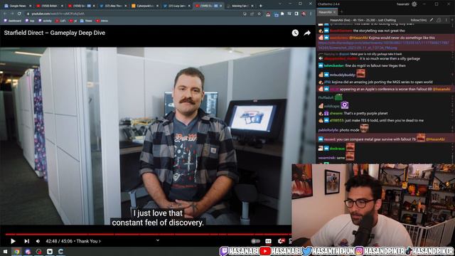 Starfield Direct - gameplay deep dive 3| hasanabi reacts to Xbox смотреть онлайн