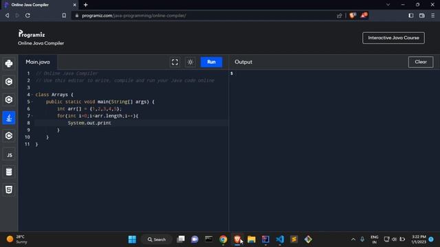 Arrays -01 Printing Arrays Elements in Java смотреть онлайн