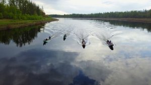Лодка ПНД для мелких рек, Шитики по реке Подкаменная Тунгуска и один Анривер 8