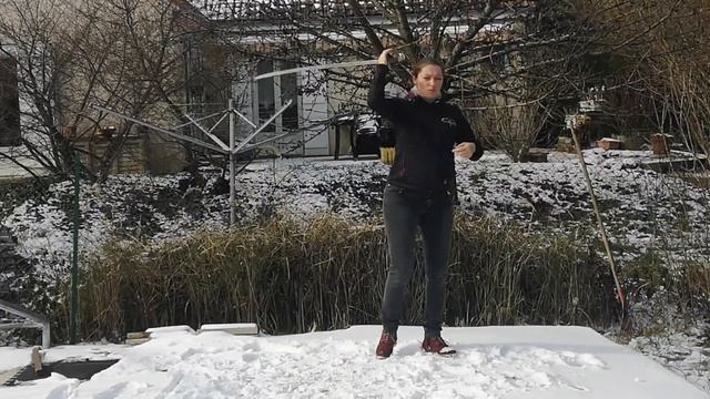 упражнение 7 - вращение вокруг себя с выходом на высокую восьмерку. Фланкировка шашкой, обучение смотреть онлайн