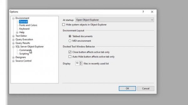 How to change select top 1000 rows and edit top 200 rows in SQL Server Management Studio