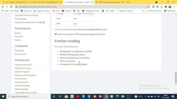 Overleaf: bibliography style