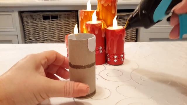 СВЕЧИ ИЗ ВТУЛОК ОТ ТУАЛЕТНОЙ БУМАГИ...LAMP OF SLEEVES FROM TOILET PAPER смотреть онлайн