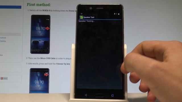 NOKIA 8 Service Mode / FQC Menu / NOKIA Hardware Test