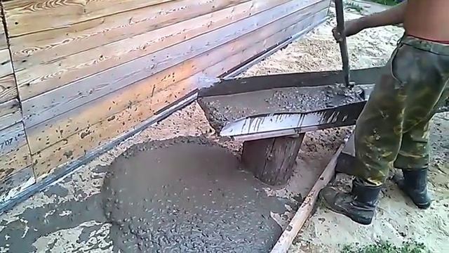 Бетон своими руками.БЕЗ БЕТОНОМЕШАЛКИ! смотреть онлайн