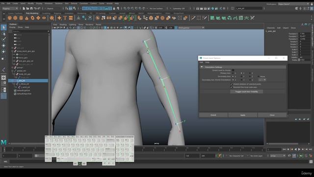 001 creating joints for the arm смотреть онлайн