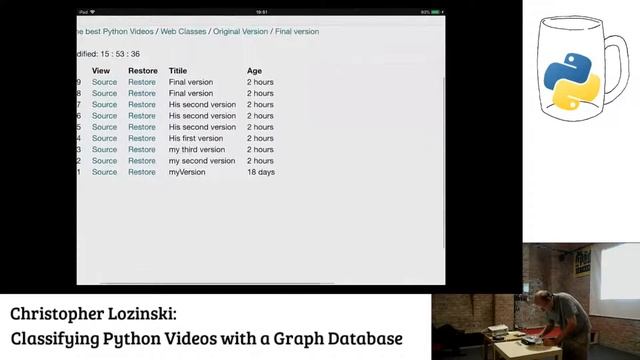 Christopher Lozinski – Classifying Python Videos with a Graph Database смотреть онлайн