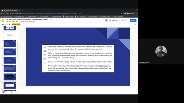 Dev meets: The need to use data fetching libraries to make request in React смотреть онлайн