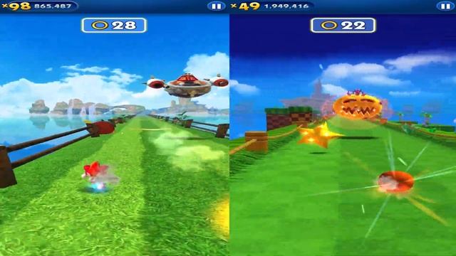 Sonic Dash - Fire Sonic vs Fire Shadow - New Update Characters Mod - Run Gameplay смотреть онлайн