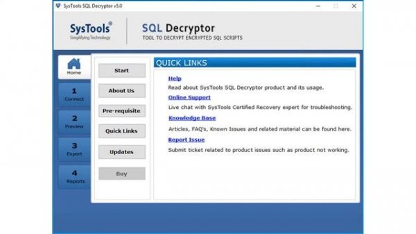 SysTools SQL Decryptor Tool | Decrypt SQL Server Database Objects