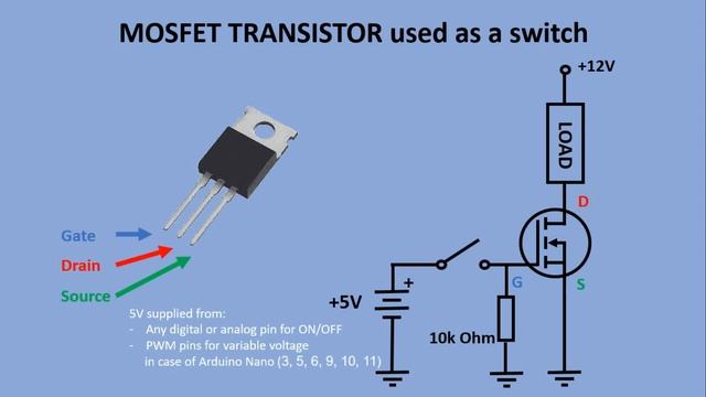 How to control 12V devices with Arduino. Using Relay vs Using MOSFET transistor смотреть онлайн