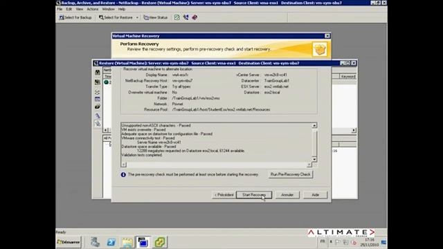 NetBackup7 VMware Virtual Machine FULL Restore смотреть онлайн