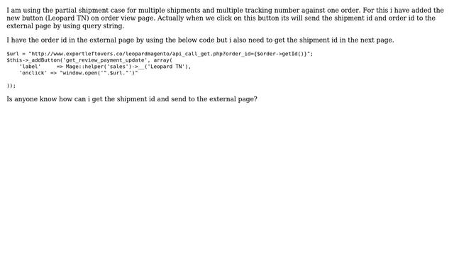 Magento: How to get Shipment Id in order page View.php? смотреть онлайн