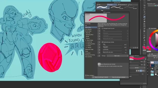Clip Studio Paint Brush Tutorial [ secrets and tricks ] смотреть онлайн