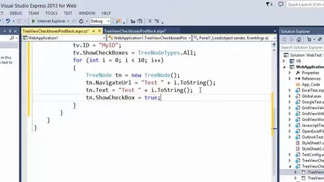 ASP NET - Create TreeView programmatically with CheckBoxes - ensure program can get checkbox value смотреть онлайн