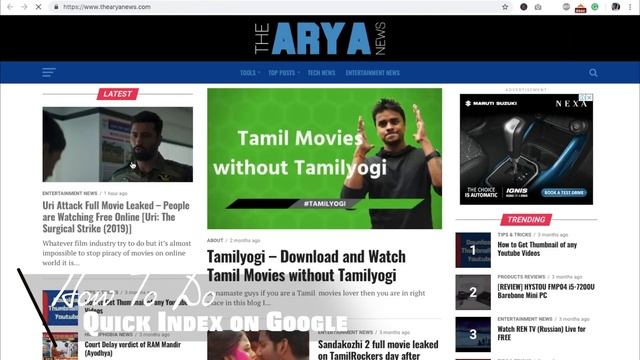 How to do Fast Indexing of your Website on Google, Bing and Yandex (▀̿Ĺ̯▀̿ ̿) - The Nitesh Arya смотреть онлайн