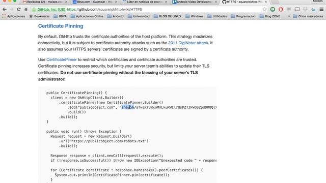 SSLPinning con OkHttp en Android смотреть онлайн