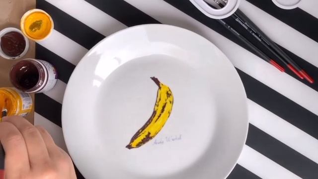 роспись керамической тарелки. Andy Warhol
