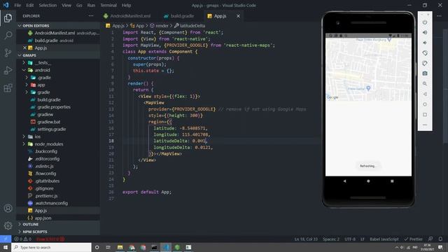 Tutorial Cara Menggunakan Maps di React Native - 2. Mengganti Lokasi Awal di Maps смотреть онлайн