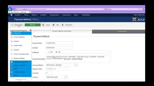 VirtueMart Payment Method Jennifer 9C смотреть онлайн