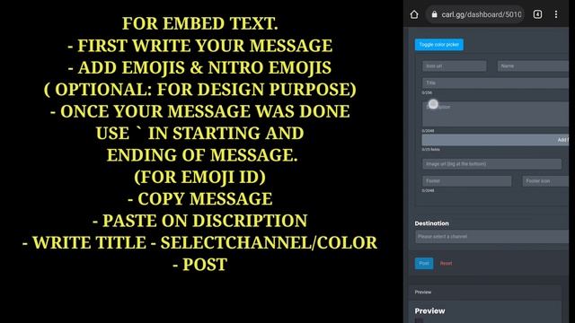 How To Make EMBED Info Channel On Discord 2022 | Carl Bot Advance Embed Message смотреть онлайн