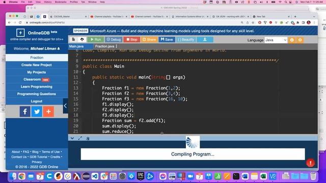CSC250 2/7/22 More Intro to Java Objects and Time Complexity Problems - GCD смотреть онлайн