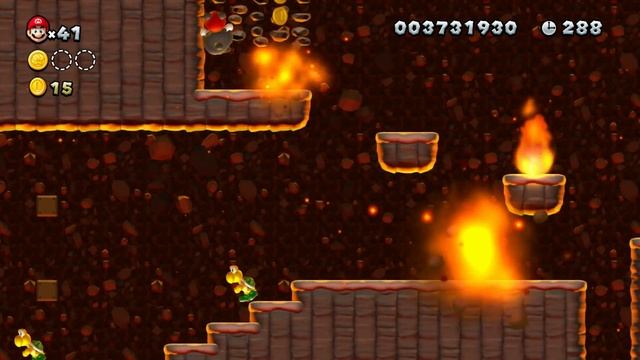 8-4 Firefall Cliffs ❤️ New Super Mario Bros. U Deluxe ❤️ 100% All Star Coins смотреть онлайн