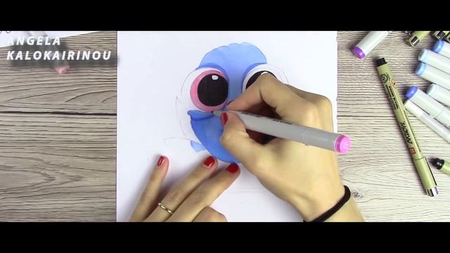 How to draw BABY DORY - FINECOLOUR MARKERS смотреть онлайн