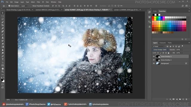 Free Snow Texture Overlays - Adding Snowfall to Photos in Photoshop смотреть онлайн