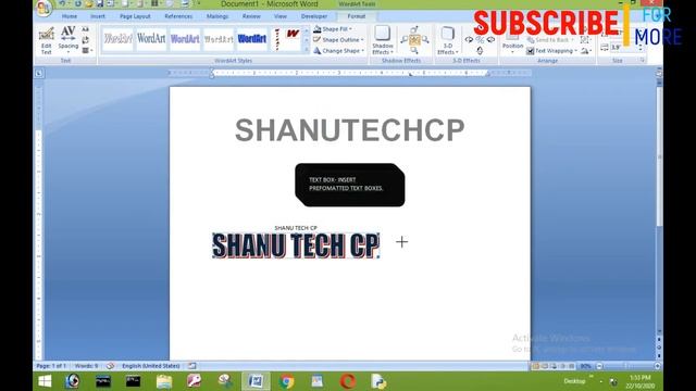 How to use Text box, Word Art, date & time is Ms- word ( 2010-2013). смотреть онлайн