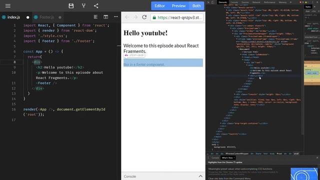 ReactJS Fragments Tutorial смотреть онлайн