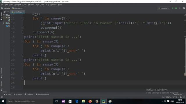 3 : Python Program to Multiply Two Matrices(Hindi) смотреть онлайн