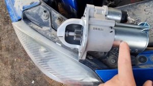 ставлю новый стартер kia rio jb