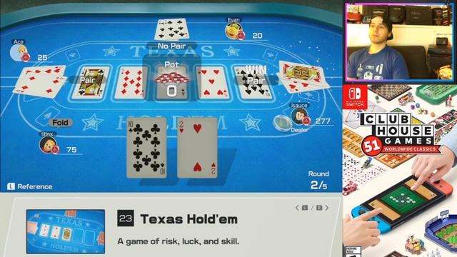 Texas Hold 'em | Online Multiplayer - Clubhouse Games: 51 Worldwide Classics for Nintendo Switch смотреть онлайн