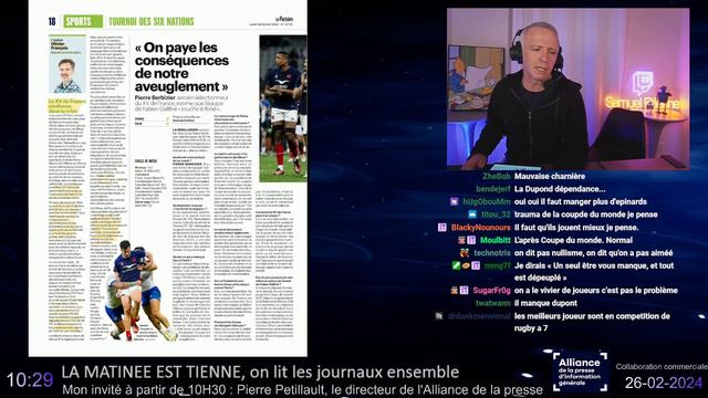 "La Matinée Est Tienne" Avec l'Alliance de la presse - 26/02/2024 - Samuel Etienne VOD смотреть онлайн