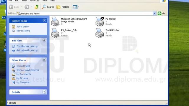 Create a shortcut of the default printer (PS_Printer) on your desktop. смотреть онлайн
