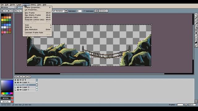 Pixel Art Timelapse done in #Aseprite - Hanging bridge under cherry trees. смотреть онлайн