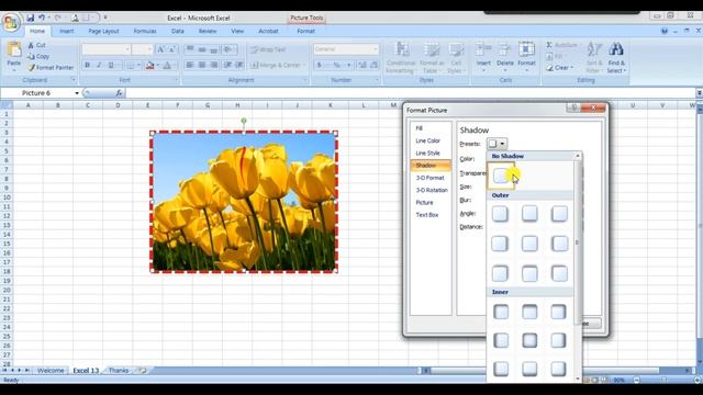 Excel 13: Insert & Edit or Format Picture in Excel смотреть онлайн
