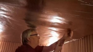 Утепление потолка в бане.