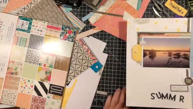 Scrapbooking Process Video #71/ These SUMMER Nights -8.5x11 Layout Share смотреть онлайн