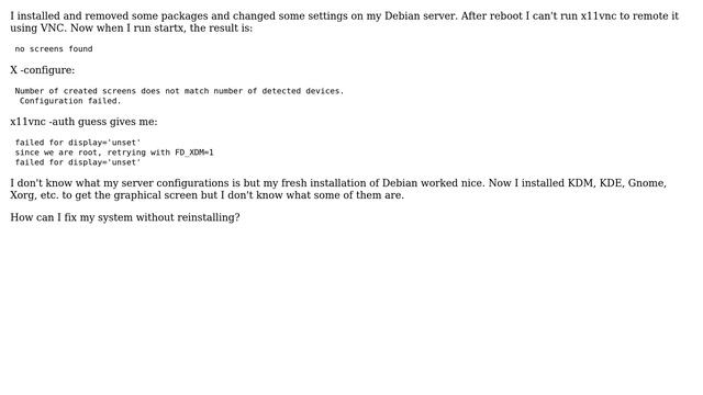Cannot startx on Debian after some changes смотреть онлайн