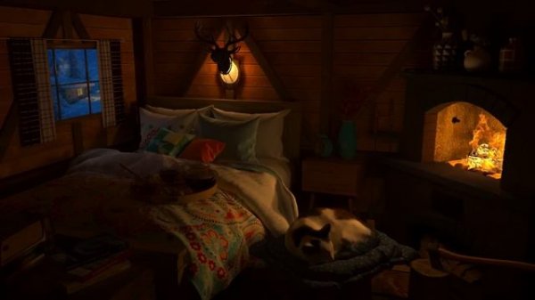 Instant Sleep in 3 MINUTES | Blizzard, Howling wind and Fireplace Sounds in a Cozy Winter Hut