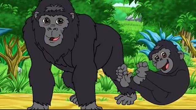Go Diego Go and Dora the Explorer Rescue a Baby Gorilla in a Video Game walk through смотреть онлайн