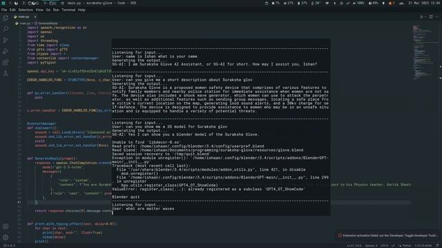 SG-AI Demo - Python-based voice assistant developed using OpenAI's GPT-3.5 language model смотреть онлайн